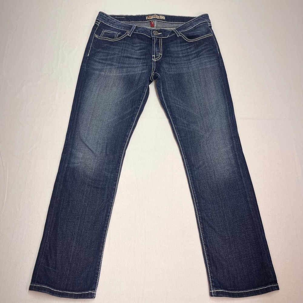 BKE Sabrina Jeans‎ Denim Blue Stretch White Stitch Bootcut Women's 31